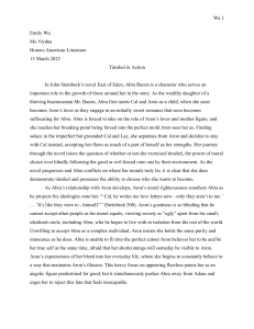 Timshel in Action: Abra Bacon's Moral Choice in East of Eden