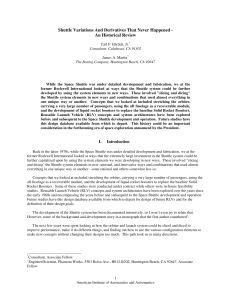 Shuttle Variations & Derivatives: Historical Review