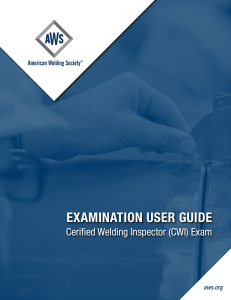CWI Exam User Guide | AWS Certified Welding Inspector