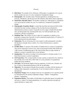 Demography Glossary: Key Population Terms
