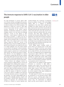 Immune Response to SARS-CoV-2 Vaccination in Older Adults