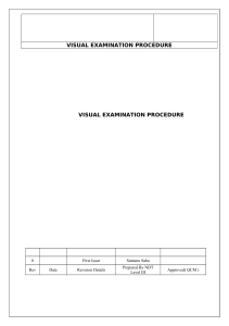 Visual Examination Procedure for Welds