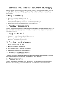 Zatrzaski snap-fit: dokument edukacyjny o projektowaniu