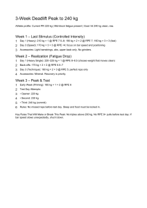 3-Week Deadlift Peak to 240 kg Training Plan