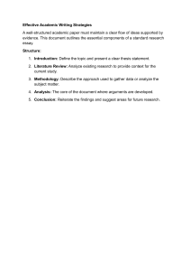 Academic Writing Strategies Guide