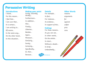 Persuasive Writing Phrases Guide