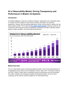 AI in Observability Market: Growth, Trends, and Challenges