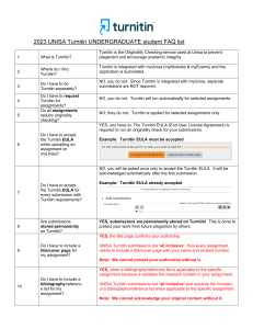 UNISA Turnitin Undergraduate FAQ 2023