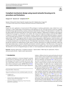 Compliant Mechanism Design with Neural Networks: Procedure & Limitations