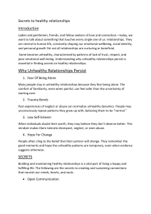 Secrets to Healthy Relationships