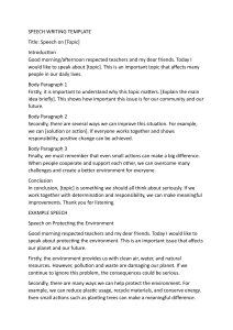 Speech Writing Template Guide