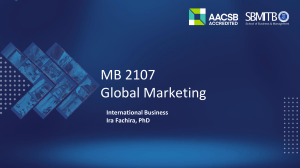 MB 2107 Global Marketing Course Syllabus