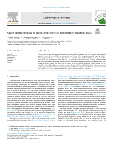 Green Electrospinning of Chitin Propionate for Nanofiber Mats