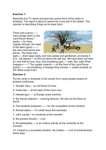 English Verb Tense Exercises: Live Report & Present Tenses