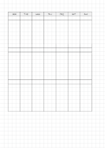 Weekly Planner Grid Template