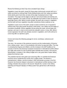 Writing Revision Exercises: Vegetation & Presidential Goals