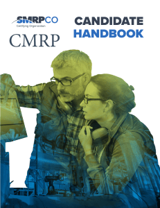 CMRP Candidate Handbook - SMRPCO Certification Guide