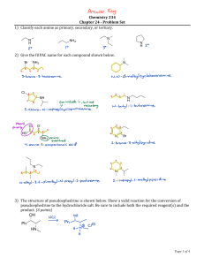 Chemistry 234 Chapter 24 Problem Set Answer Key