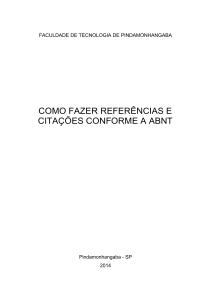 Guia de Refer&ecirc;ncias e Cita&ccedil;&otilde;es ABNT
