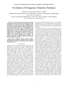 Evolution of Frequency Selective Surfaces (FERMAT Paper)
