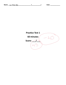 Practice Test 1: Science Questions on Biology, Chemistry, Physics