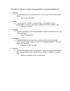 Five Modes of Transportation in Physical Distribution