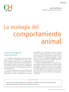 La ecolog&iacute;a del comportamiento animal: an&aacute;lisis acad&eacute;mico