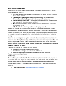 CambriLearn Virtual Homeschooling Program