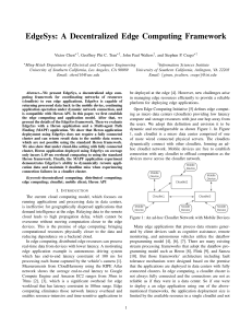 EdgeSys: Decentralized Edge Computing Framework