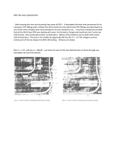 AAA Tee Area Replacement: P91 Fittings & Heat Treat Analysis