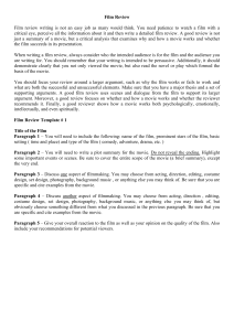 Film Review Writing Guide with Template & Sample