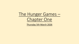 The Hunger Games Chapter One Study Guide