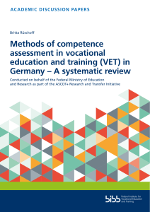 Methods of Competence Assessment in German VET: A Systematic Review