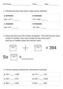 Elementary Math Worksheet: Addition, Time, Fractions