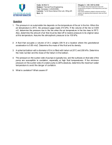 Thermal-Fluid Engineering Quiz 02 Questions