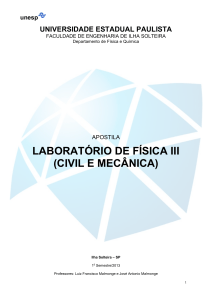 Apostila Laborat&oacute;rio de F&iacute;sica III UNESP