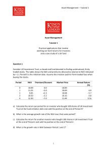 Asset Management Tutorial 1: Fund Returns & Case Study