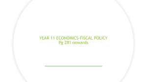 Year 11 Economics: Fiscal Policy