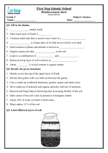 Grade 5 Science Reinforcement Sheet: Earth & Soil