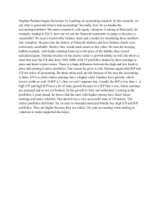 Stephen Penman's Lecture on Accounting Research & Equity Valuation