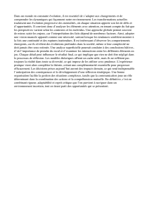 Adaptation au changement : pens&eacute;e critique et analyse strat&eacute;gique
