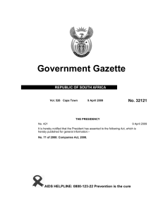 Companies Act, 2008 - South African Government Gazette