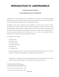 Introduction to Jurisprudence: Law Philosophy Basics