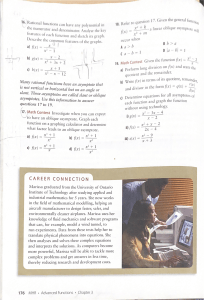 Advanced Functions: Rational Functions & Asymptotes Chapter