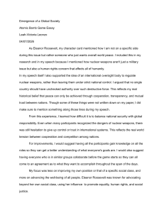 Atomic Bomb Game Essay: Eleanor Roosevelt's Perspective