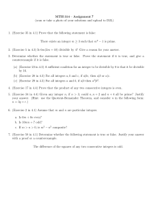 MTH 314 Assignment 7: Number Theory Problems