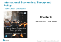 Chapter 6: The Standard Trade Model - International Economics
