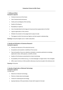 BSc Thesis Evaluation Criteria