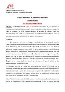 Projet de session GPA205 : Conception de syst&egrave;mes de production