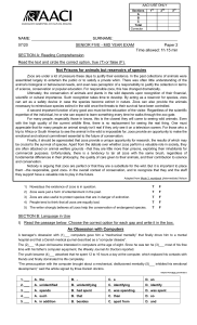 Senior Five English Exam Paper 2